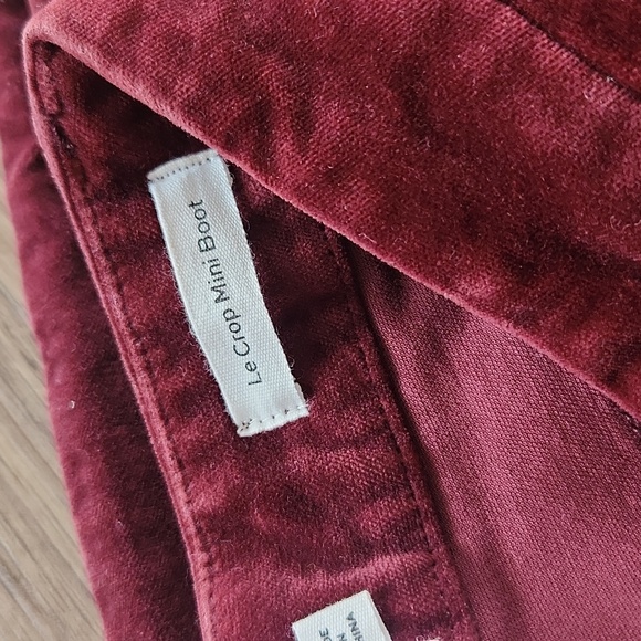 The Frame velvet burgundy jeans - Picture 5 of 5